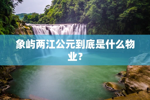 象屿两江公元到底是什么物业？