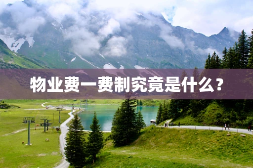 物业费一费制究竟是什么？