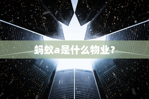 蚂蚁a是什么物业？