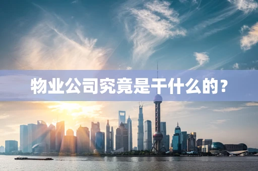 物业公司究竟是干什么的？