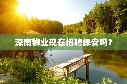 深南物业现在招聘保安吗？