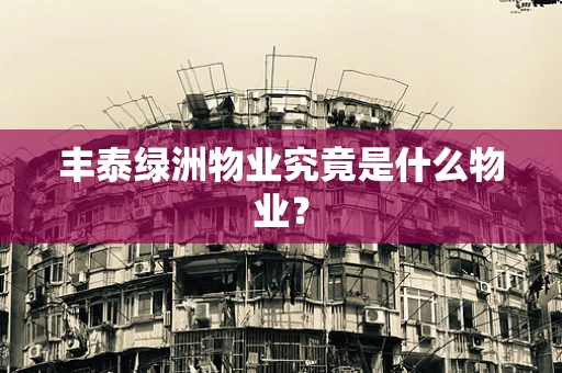 丰泰绿洲物业究竟是什么物业？