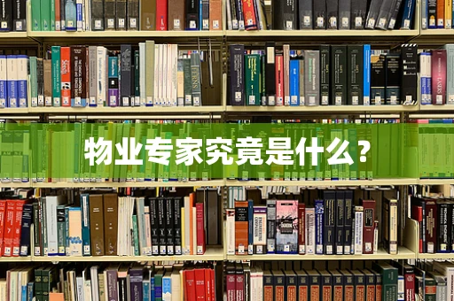 物业专家究竟是什么？