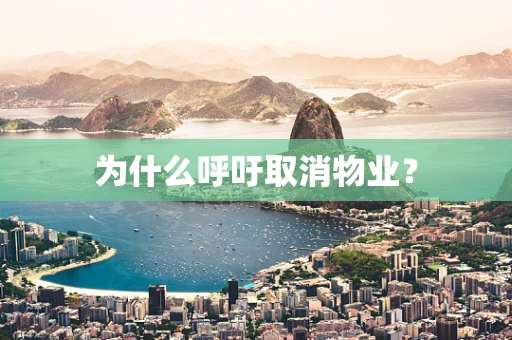 为什么呼吁取消物业？