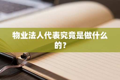 物业法人代表究竟是做什么的？
