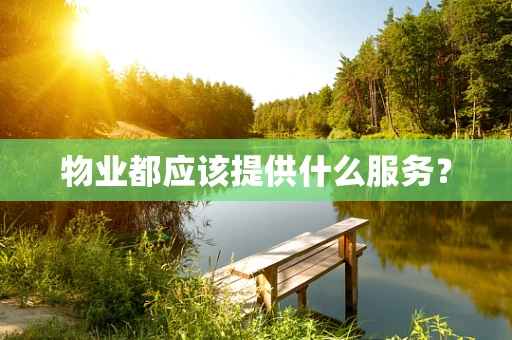 物业都应该提供什么服务？