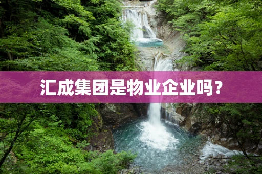 汇成集团是物业企业吗？