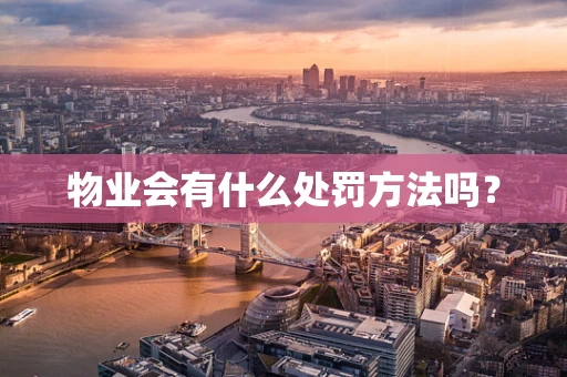 物业会有什么处罚方法吗？
