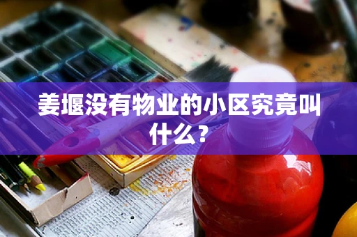 姜堰没有物业的小区究竟叫什么？