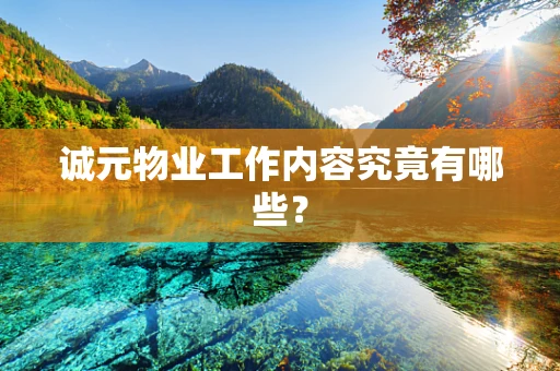 诚元物业工作内容究竟有哪些？