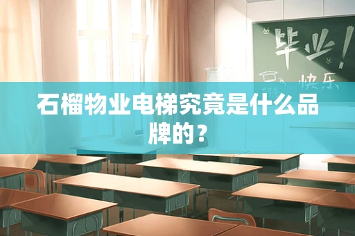 石榴物业电梯究竟是什么品牌的？
