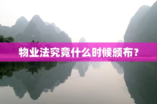 物业法究竟什么时候颁布？