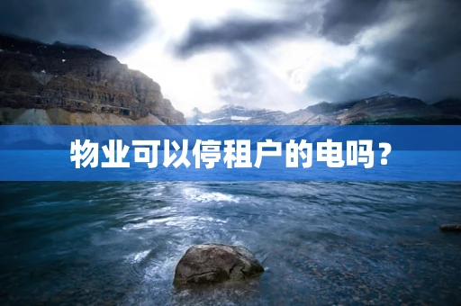 物业可以停租户的电吗？