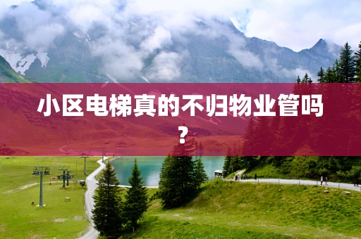 小区电梯真的不归物业管吗？