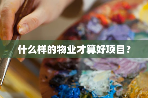 什么样的物业才算好项目？