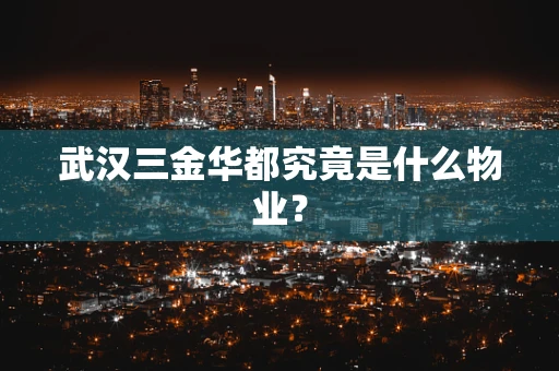 武汉三金华都究竟是什么物业？