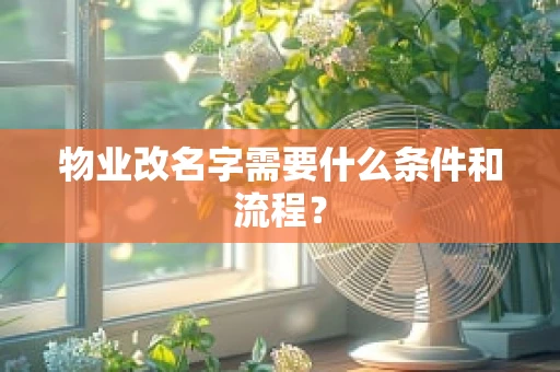 物业改名字需要什么条件和流程？