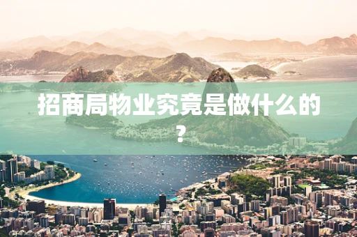 招商局物业究竟是做什么的？