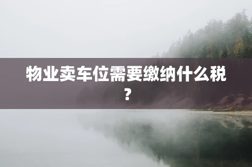 物业卖车位需要缴纳什么税？