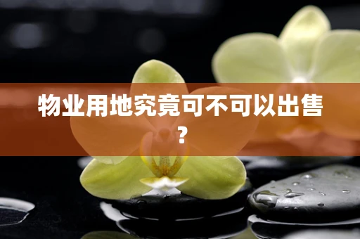 物业用地究竟可不可以出售？